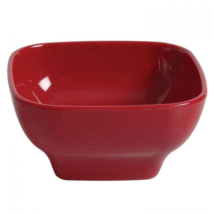 Thunder Group Melamine Western 20 OZ, 5 1/2" X 5 1/2" ROUND SQUARE BOWL, 2 3/4" DEEP, PASSION RED, Pack of 12