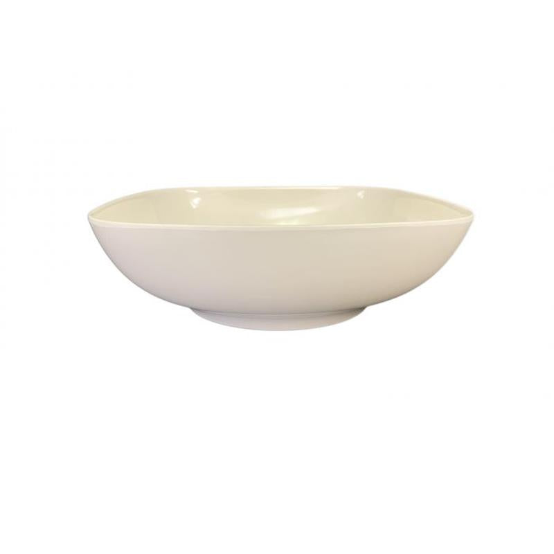 Thunder Group Melamine Western128 OZ, 11" X 11" ROUND SQUARE BOWL, 3 1/2" DEEP, PASSION PEARL, Pack of 6