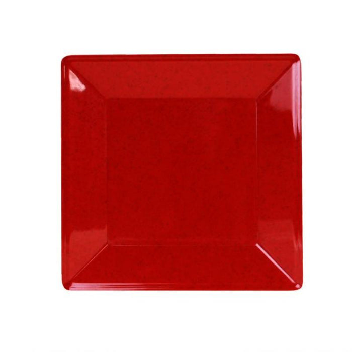 Thunder Group Melamine Western 8 1/4" X 8 1/4" SQUARE PLATE, 7/8" DEEP, PASSION RED, Pack of 12