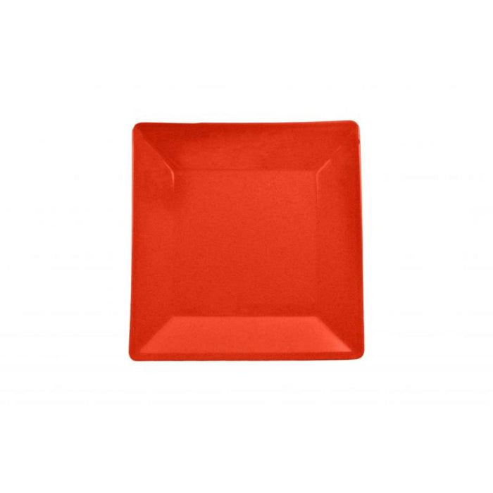 Thunder Group Melamine Western 13 3/4" X 13 3/4" SQUARE PLATE, 1 1/8" DEEP, PASSION RED, Pack of 6