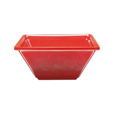 Thunder Group Melamine Western 11 OZ, 4 3/4" x 4 3/4" SQUARE BOWL, 2" DEEP, PASSION RED, Pack of 12