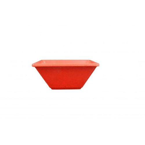 Thunder Group Melamine Western 11 OZ, 4 3/4" x 4 3/4" SQUARE BOWL, 2" DEEP, PASSION RED, Pack of 12