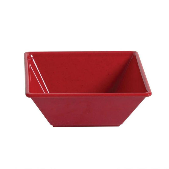 Thunder Group Melamine Western 23 OZ, 6" X 6" SQUARE BOWL, 2 1/8" DEEP, PASSION RED, Pack of 12