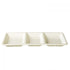 Thunder Group Melamine Western28 OZ, 15" X 6 1/4" X 1 3/8", RECTANGULAR 3 SECTION COMPARTMENT TRAY, PASSION PEARL, Pack of 6