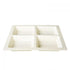 Thunder Group Melamine Western60 OZ, 13 1/2" X 13 1/2" X 1 3/8", SQUARE 4 SECTION COMPARTMENT TRAY, PASSION PEARL, Pack of 6