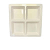 Thunder Group Melamine Western60 OZ, 13 1/2" X 13 1/2" X 1 3/8", SQUARE 4 SECTION COMPARTMENT TRAY, PASSION PEARL, Pack of 6