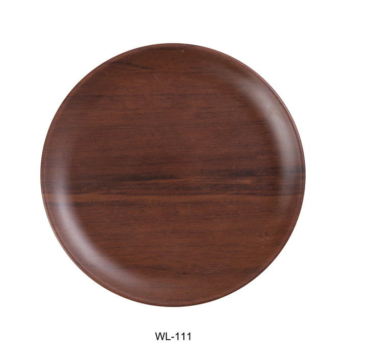 Yanco WL-111 Woodland 11" X 5/8" Round Plate, Melamine, Pack of 12 (1 Dz)