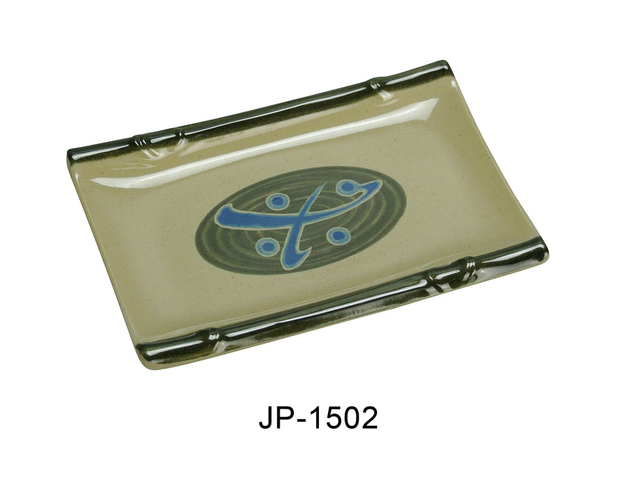 Yanco JP-1502 Japanese Sushi Plate, Shape: Rectangular, Color: Sand, Material: Melamine, Pack of 48