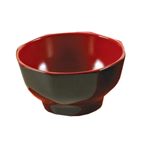 Yanco CR-3006 Black and Red Two-Tone Bowl, Shape: Round, Color: Black and Red, Material: Melamine, Pack of 48