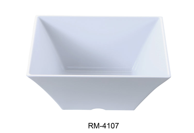 Yanco RM-4107 Rome 7.5" Square Bowl, Melamine, Pack of 24 (2 Dz)