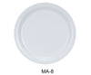 Yanco MA-8 Mayor 9" Narrow Rim Dinner Plate, Shape: Round, Color: White, Material: China, Pack of 24