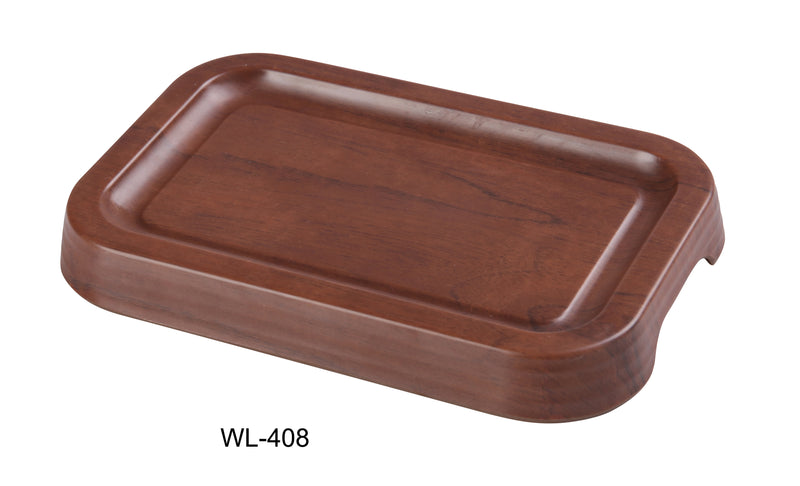 Yanco WL-408 Woodland 7 3/4" X 5" X 7/8" Rectangular Tray with Foot, Melamine, Pack of 24 (2 Dz)