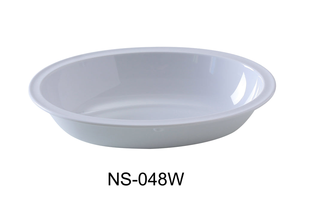 Yanco Nessico NS-048W Oval Bowl, Melamine, Pack of 24 (2 Dz)