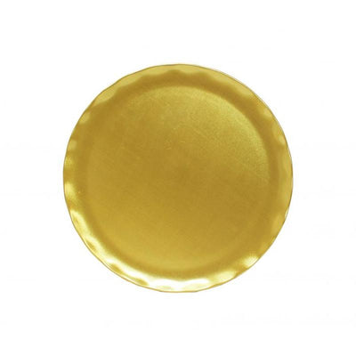 Thunder Group Melamine Western 20" PLATE, GOLD PEARL, Pack of 2