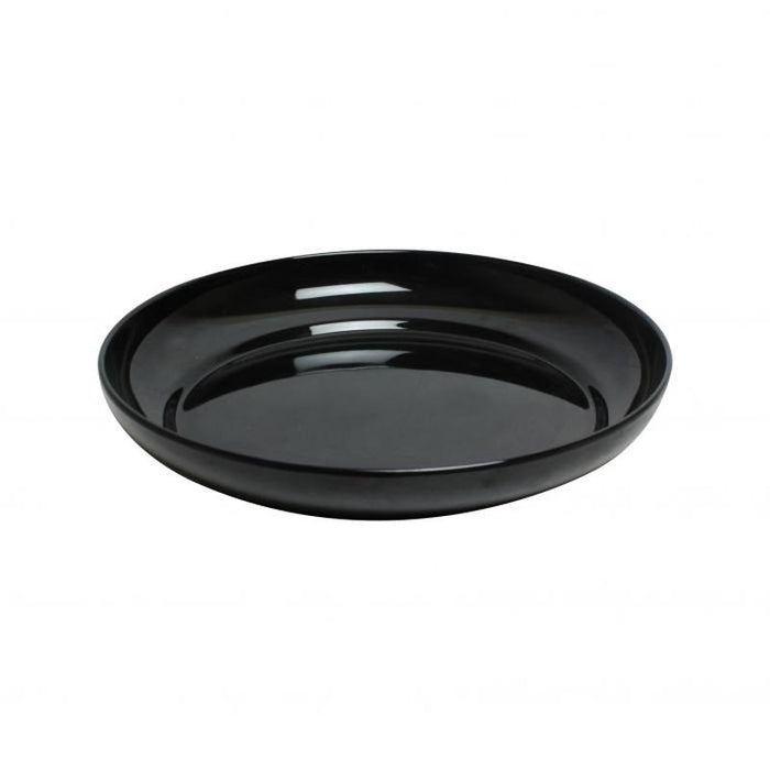 Thunder Group Melamine Western 73 OZ, 12" SALAD PLATTER, BLACK, BLACK PEARL, Pack of 6