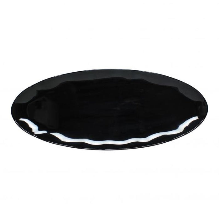 Thunder Group Melamine Western 24" X 10" PLATTER, TWO TONE, BLACK PEARL, Pack of 2