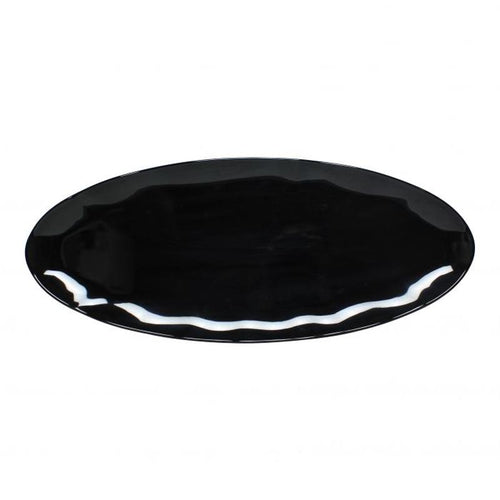 Thunder Group Melamine Western 30" X 12" PLATTER, TWO TONE, BLACK PEARL, Pack of 2