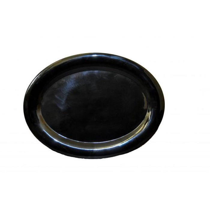 Thunder Group Melamine Western 22" X 16 1/2" PLATTER, TWO TONE, BLACK PEARL, Pack of 2