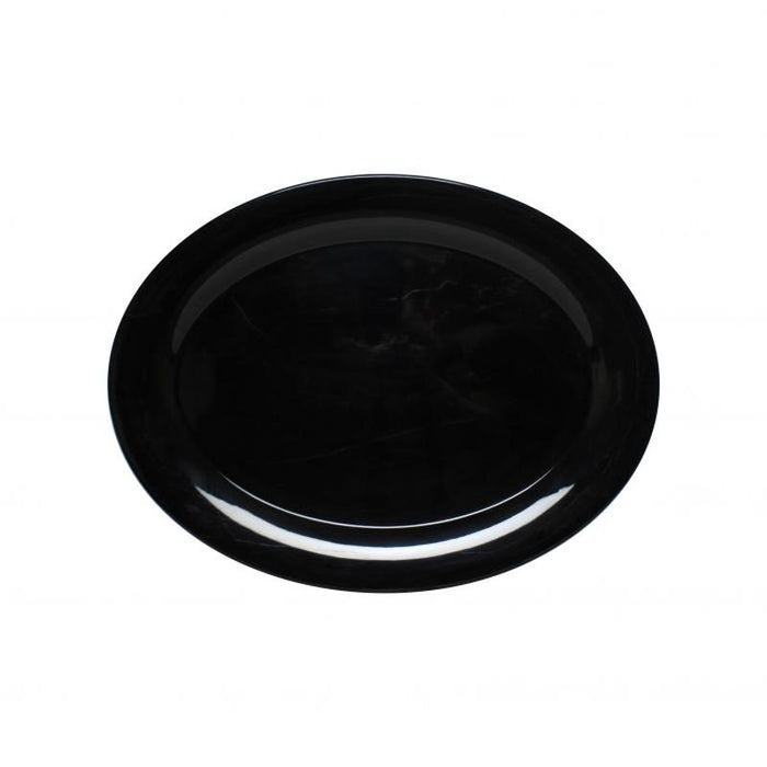 Thunder Group Melamine Western 22" X 16 1/2" PLATTER, TWO TONE, BLACK PEARL, Pack of 2