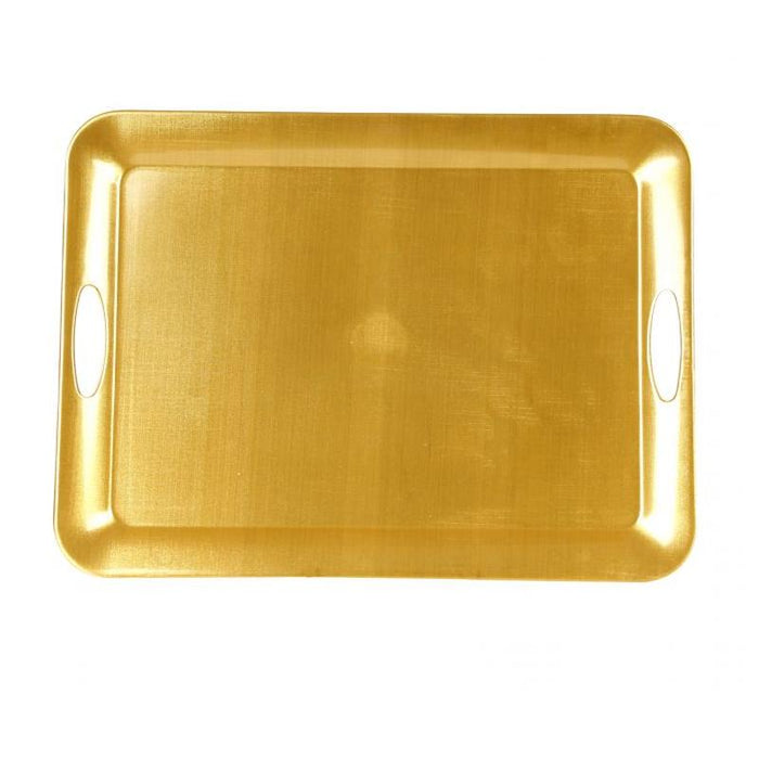 Thunder Group Melamine Western 19 1/2" X 14 1/2" RECTANGLE TRAY, GOLD PEARL, Pack of 3