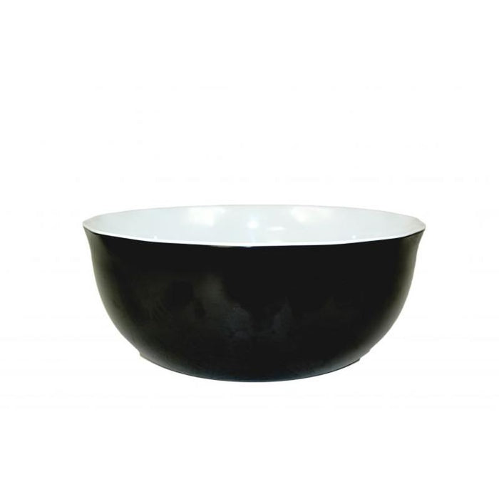 Thunder Group Melamine Western 176 OZ, 11 1/4"  LARGE SERVING BOWL, TWO TONE, BLACK PEARL, Pack of 3