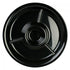 Thunder Group Melamine Western 14 1/2" X 14 1/2", 3 SECTION APPETIZER PLATTER, TWO TONE , BLACK PEARL, Pack of 2