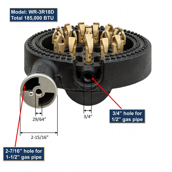 GSW Rings Burner with Air Shutter