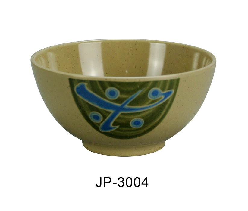 Yanco JP-3004 Japanese Nanjing Bowl, Shape: Round, Color: Sand, Material: Melamine, Pack of 48