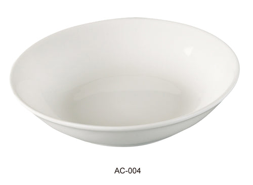 Yanco AC-004 ABCO 4" Small Dish, Shape: Round, Color: White, Material: China, Pack of 72