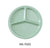 Yanco NS-702G Nessico 3-Compartment Plate, Shape: Round, Color: Green, Material: Melamine, Pack of 24