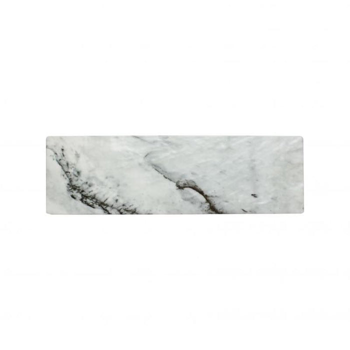 Thunder Group Melamine Western 20 3/4" X 6 1/4" SERVING BOARD, FAUX MARBLE, WHITE SHADOW, Pack of 6