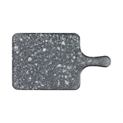 Thunder Group Melamine Western 8 1/2" X 7"  SERVING BOARD W/HANDLE, FAUX MARBLE, ONYX, Pack of 6