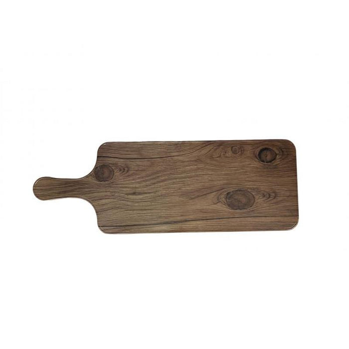 Thunder Group Melamine Western 12 1/2" X 5 1/2"  SERVING BOARD W/HANDLE, FAUX WOOD, SEQUOIA, Pack of 6