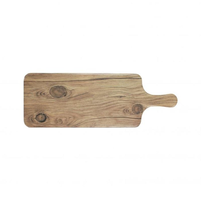 Thunder Group Melamine Western 12 1/2" X 5 1/2"  SERVING BOARD W/HANDLE, FAUX WOOD, SEQUOIA, Pack of 6