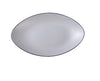 Yanco BM-211 Birmingham 11 1/2" X 7" X 1 1/4" DEEP OVAL PLATE, Shape: Oval, Color: Gray and Black, Material: Melamine, Pack of 12