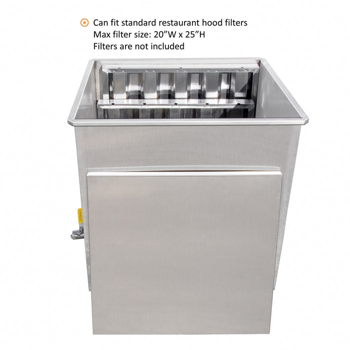 GSW Stainless Steel Hood Filter Tank