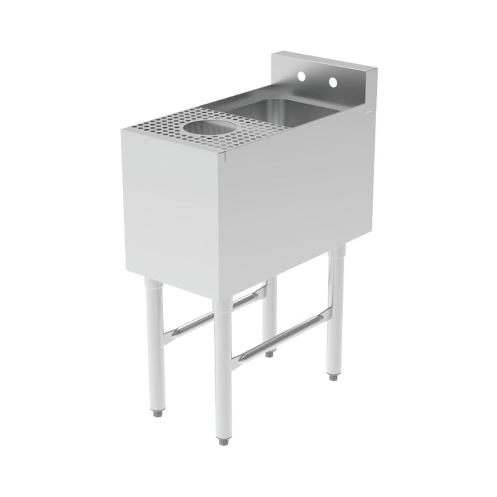 GSW Stainless Steel Speed Unit with Dump Sink and Glass Rinser