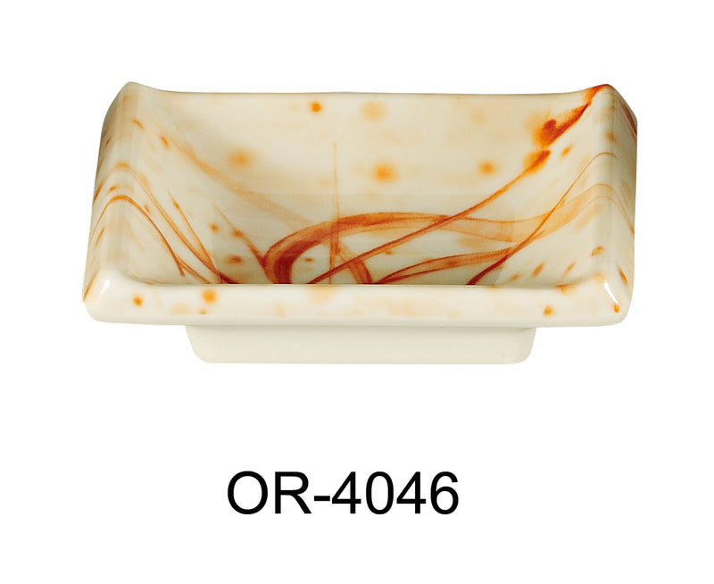 Yanco Orchis OR-4046 Rectangular Sauce Dish, Melamine, Pack of 72 (6 Dz)
