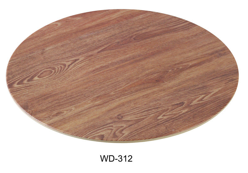 Yanco WD-312 Round Wooden Tray, Melamine, Pack of 12 (1 Dz)