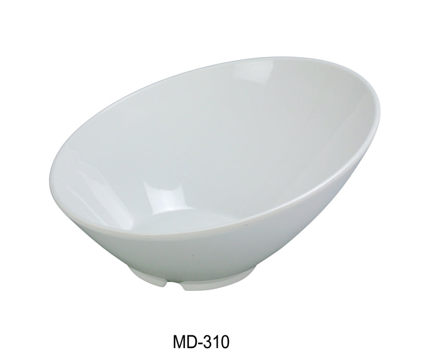 Yanco MD-310 Milando Sheer Bowl, Shape: Oval, Color: White, Material: Melamine, Pack of 24