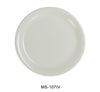 Yanco MS-107IV Mile Stone Narrow Rim Round Plate, Shape: Round, Color: Ivory, Material: Melamine, Pack of 48
