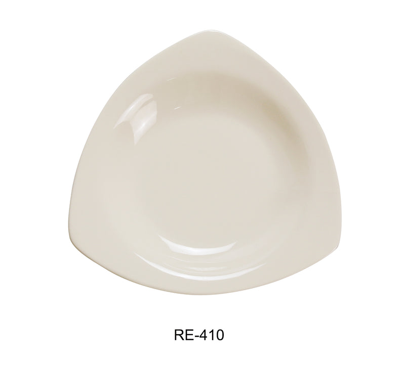 Yanco RE-410 Recovery 10.5" Triangle Pasta Bowl, Shape: Triangular, Color: White, Material: China, Pack of 12