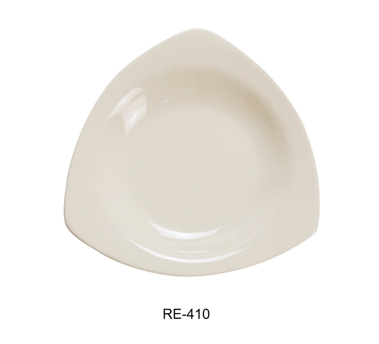 Yanco RE-410 Recovery 10.5" Triangle Pasta Bowl, Shape: Triangular, Color: White, Material: China, Pack of 12