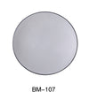 Yanco BM-107 Birmingham 7 1/2" ROUND PLATE, Shape: Round, Color: Gray and Black, Material: Melamine, Pack of 48