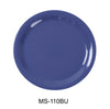 Yanco MS-110BU Mile Stone Narrow Rim Round Plate, Shape: Round, Color: Blue, Material: Melamine, Pack of 24