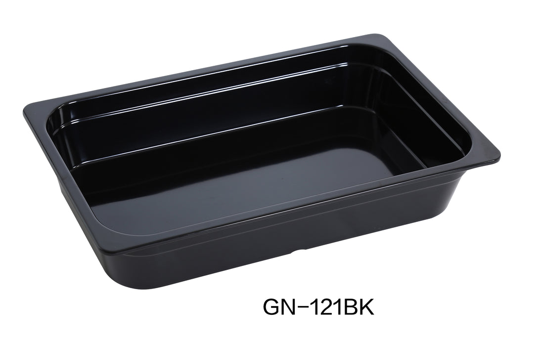 Yanco GN-121BK GN PAN 20.75" L X 12.75" W X 4" H PAN, Shape: Rectangular, Color: Black, Material: Melamine, Pack of 3
