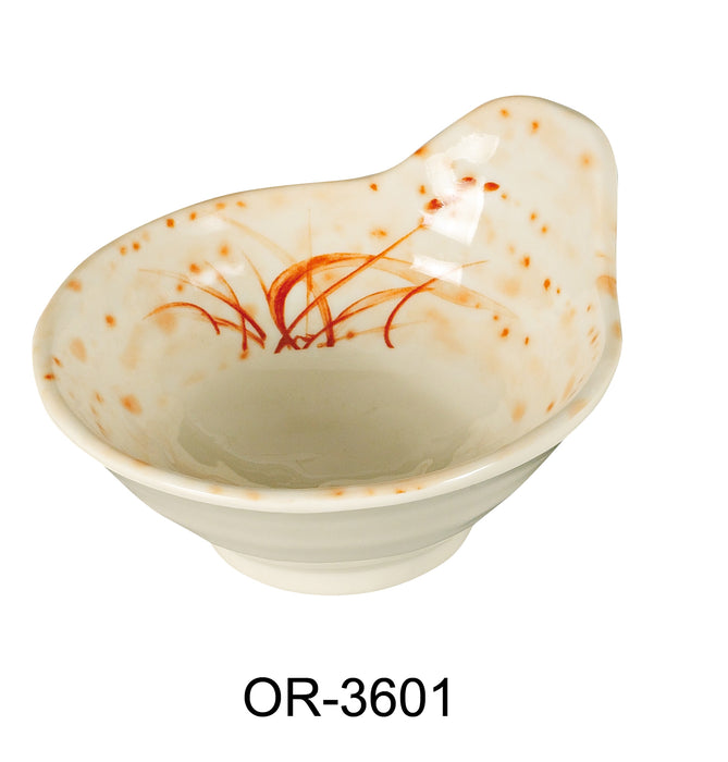 Yanco Orchis R-3601 Soup Bowl with Ear, Melamine, Pack of 96 (8 Dz)