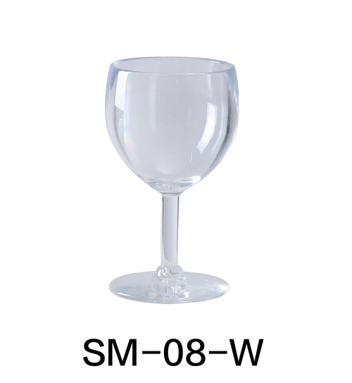 Yanco SM-08-W Stemware Wine Glass, , Color: Clear, Material: Plastic, Pack of 24