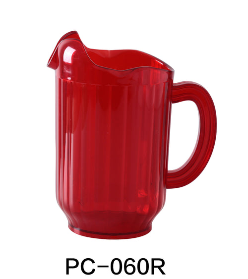 Yanco PC-060R 3-Spout Pitcher, , Color: Red, Material: Plastic, Pack of 12
