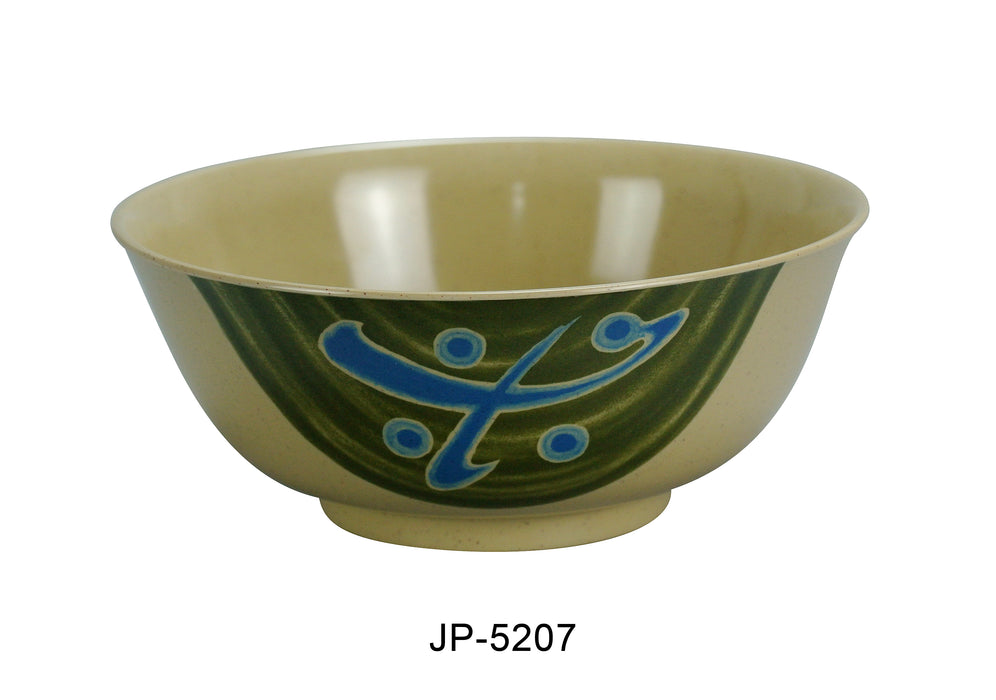 Yanco JP-5207 Japanese Rice Bowl, Shape: Round, Color: Sand, Material: Melamine, Pack of 48